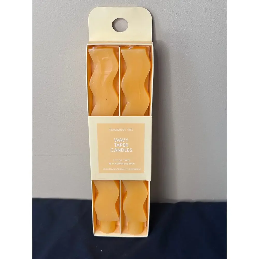 Room Essentials Wavy Taper Candles Set of 2 10